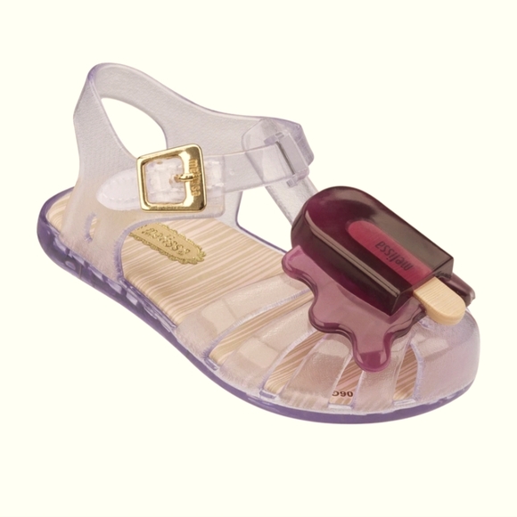 Mini Melissa Other - MINI MELISSA POPSICLE  ARANHA clear & Purple Jelly Sandals Size 7